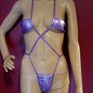 Purple Shiny Monokini